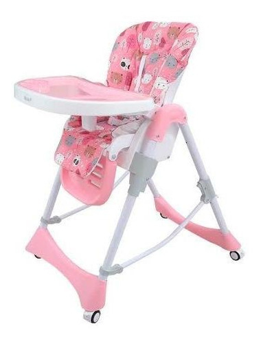 Silla De Comer Evezo De Aluminio Niña Niño Color azul celeste rosado Lori