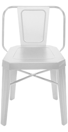 Silla Tromen Linea Runko Color Blanco Con Respaldo 