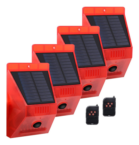 Chunhee Luz Estroboscopica De Alarma Solar Con Control Remot