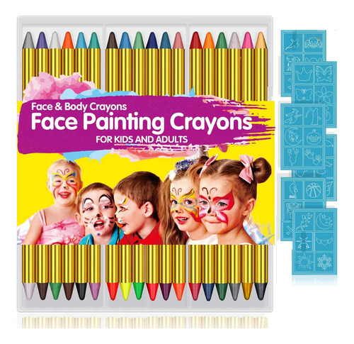 Crayones De Pintura Facial Para Ninos, 36 Barras De Maquilla