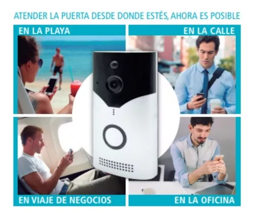 Timbre De Puerta Con Vídeo Ip65 Portero Automatico Wifi