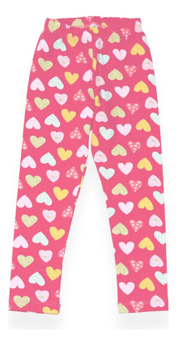 Calza Algodón Lycra Hearts Cocos Kids Niñas Nena 