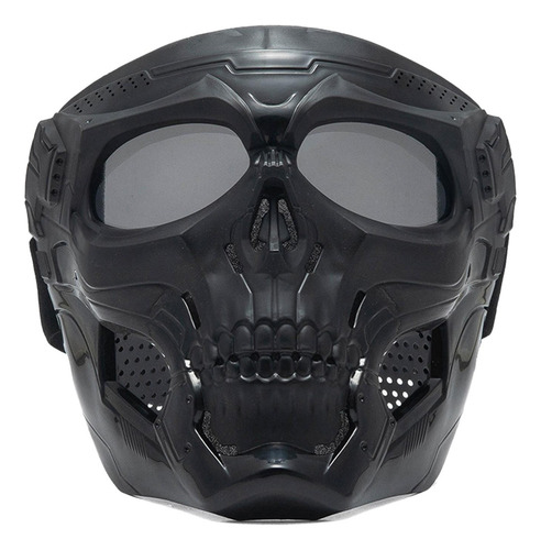 Goggle Máscaras Faciales Completas Lente Lente Negra Y Gris