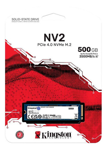 Unidad Solida Kingston M.2 Nv2 Nvme Pcie 500gb Gen 4x4