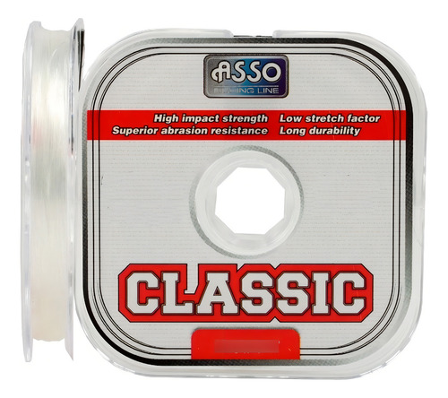 Nylon Monofilamento Asso Classic 040 X 100 Mts Tanza Color Blanco