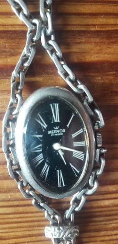 Reloj Mervos Plata 900 Vintage Dije 35 Mm X 25 Mm. 32 Gr