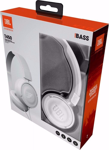 Fone Ouvido Branco Jbl T450 Wh On Ear Headphone Original