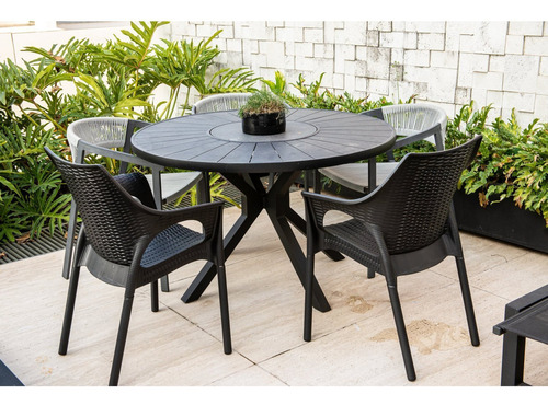 Set con 4 sillas de jardín Relic Black Fdwt