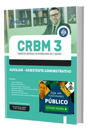 Apostila Crbm 3 - Aux. Adm. 2022 - Editora Solução