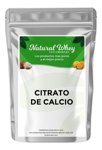 Citrato De Calcio Puro Usp 500 Gr