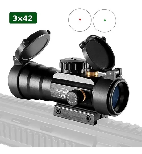 Mira Red Dot E Green Dot Scope 3x42 11mm/20mm Tiro Airsoft