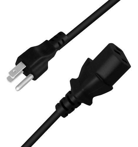 Imagen 10 de 10 de Cable Trifasico De Corriente Alimentacion Pc Cpu Monitor 1.4