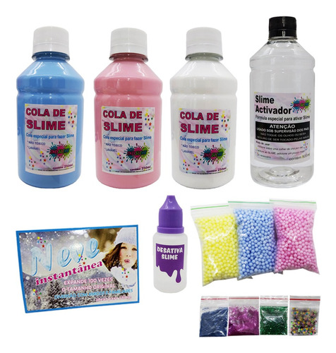 Mini Kit De Slime Rosa Azul O Mais Barato Do Mercado Livre