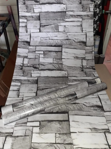 Papel Mural Pvc Piedra Caliza Pack 3 Rollos