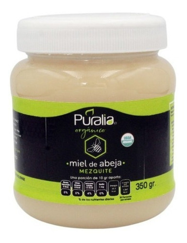 Miel Orgánica Puralia Mezquite Tarro 350gr.