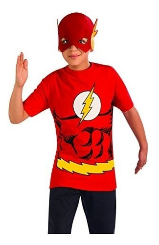 Disfraz Para Niño De Flash Camiseta Y Mascara Talla Large