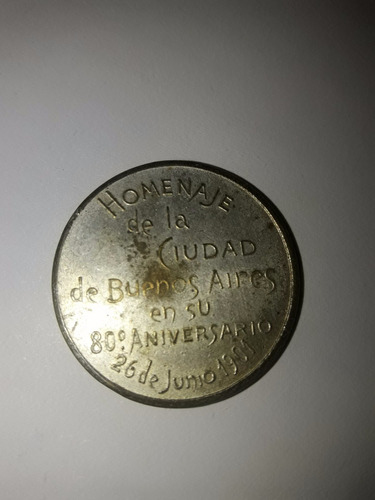 Antigua Medalla De Bartolome Mitre 1901 Bellagamba Y Rossi
