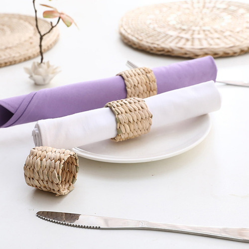 6 Servilletas Con Hebillas De Estilo Rural, Exquisita Servil