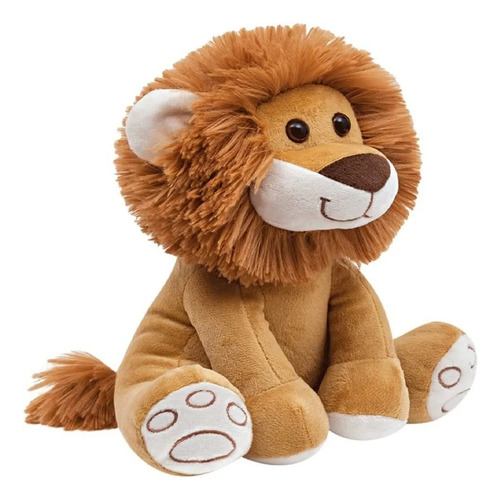 Pelúcia Grande Leãozinho 25cm Infantil Poliéster Buba Baby