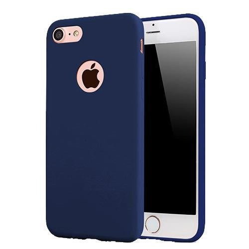 Protector Funda iPhone 8 7 Silicona Azul Carcasa