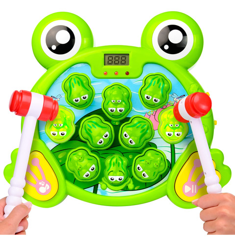 Ciftoys Juego Interactivo De Whack A Frog Para Niños De 3,.