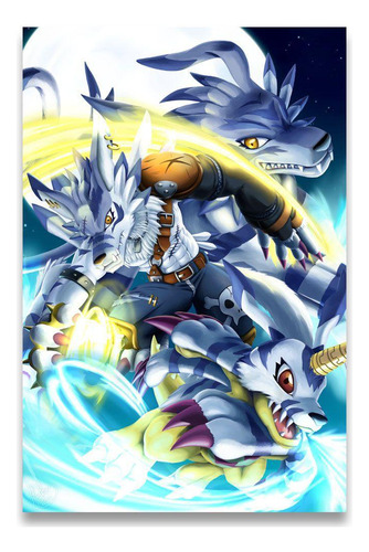 Poster Decorativo 42cm X 30cm A3 Brilhante Digimon Gabumon
