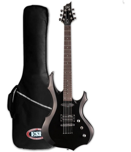 Imagen 1 de 7 de Guitarra Eléctrica Esp Ltd F-10 Blk Con Funda