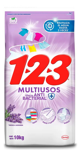 Jabón Multiusos 1 2 3  Aroma Lavanda  10 K