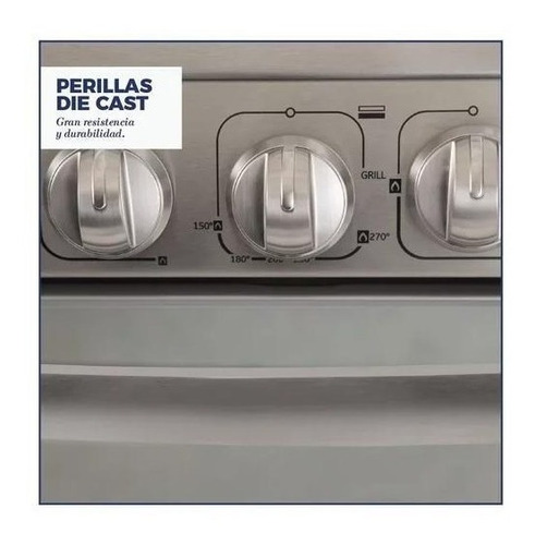 Imagen 5 de 9 de Cocina General Electric Cg756i 55cm Inoxi Con Tapa Outlet!!!