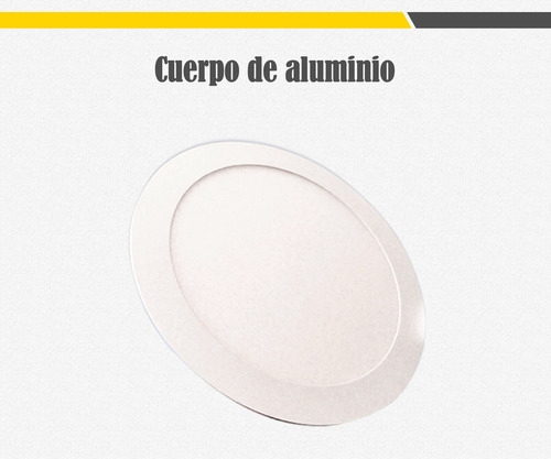 Panel Plafon Led Redondo De Embutir 12w Luz Calida Nova Electricity NL-LPR12WAC