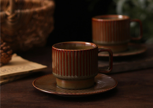 Juego De Tazas De Café De Cerámica