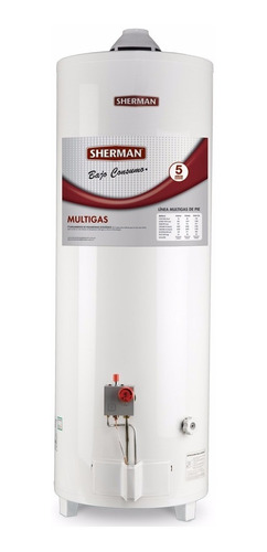 Termotanque Sherman Gas - 80lts Tpgp80 - De Pie - 200lts/h