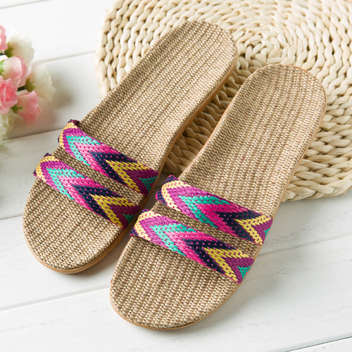 Zapatillas De Playa Antideslizantes Para Mujer, De Lino, Par