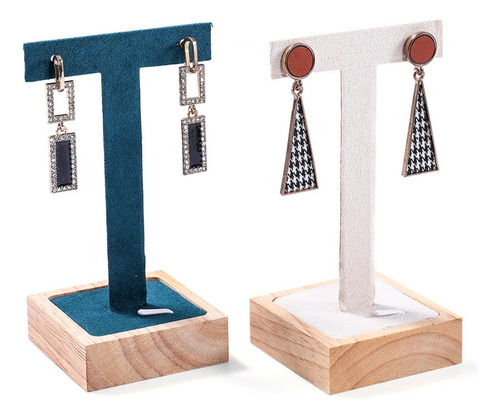2x T Shaped Earring Display Holder Shelf Jewelry Stand