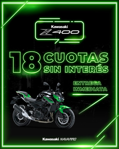 Imagen 1 de 15 de Kawasaki Z400- 18 Cuotas Sin Interés-reserva Solo Con Dni!