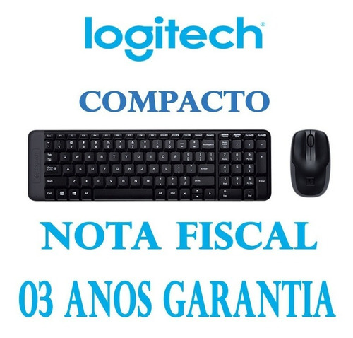 Teclado E Mouse Wireless Logitech Mk220 Sem Fio