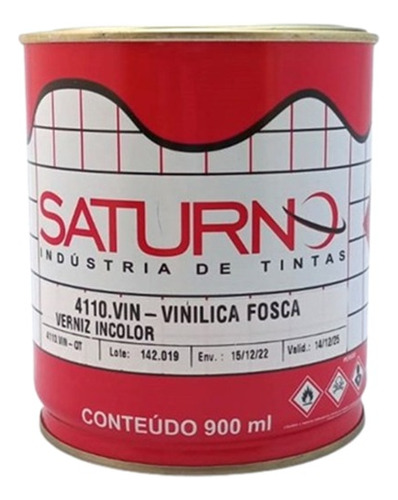 Tinta Vinílica Fosca Verniz Incolor 900ml Saturno 4110.000