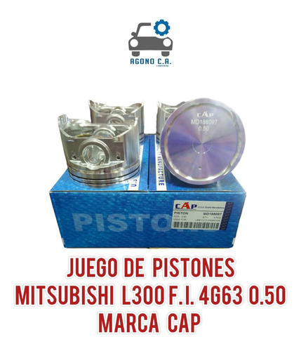 Juego Piston Mitsubishi L300 Full Inyeccion 22mm 4g63 0.50