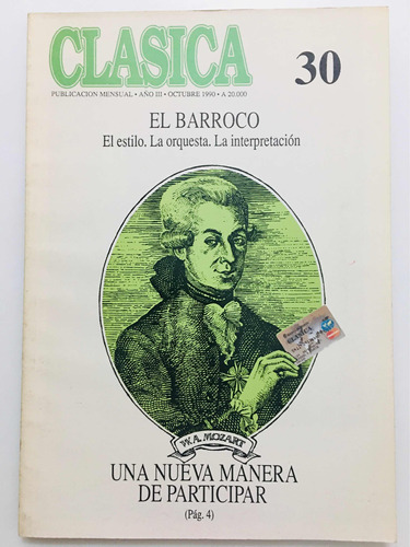 Revista Clásica # 30 Octubre 1990 El Barroco