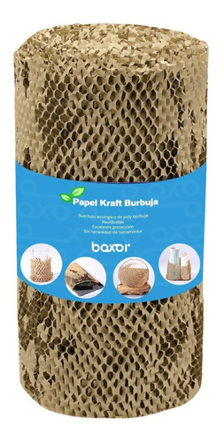 Rollo De Papel Kraft Burbuja Para Embalaje 50cm X 10m