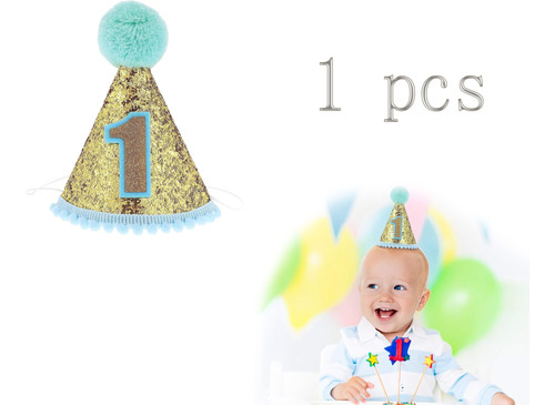 Sombrero De Cono Ajustable Para Bebé 1er Cumpleaños