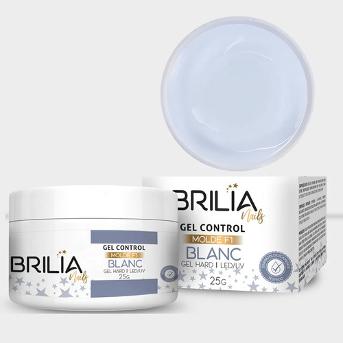 Brilia Gel Alongamentos De Unhas Control Blanc Molde F1 25g