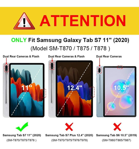 Funda Fintie Samsung Galaxy Tab S7 11 Inch Portfolio Gris