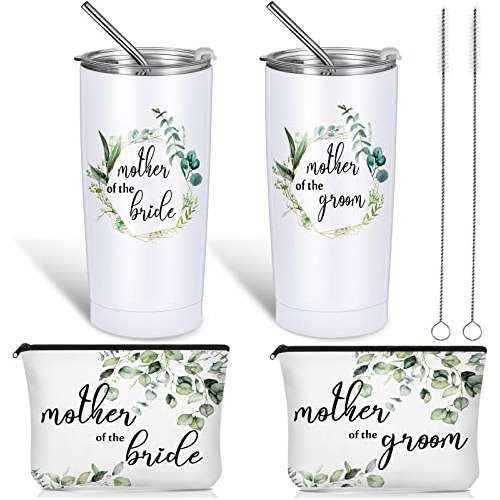 Juego De 4 Vasos Tumblers Madre Del Novio Y Bolsas De M...