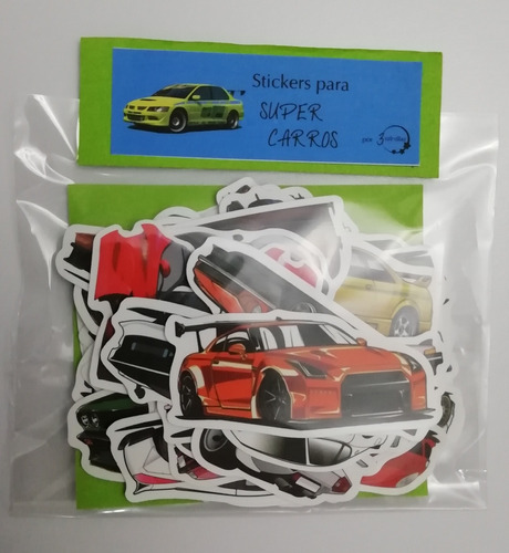 Super Carros Stickers Calcomanias 50 Unidades