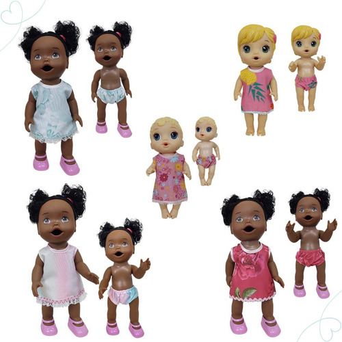 Kit 5 Roupas + 5 Calcinhas P/ Baby Alive My Little