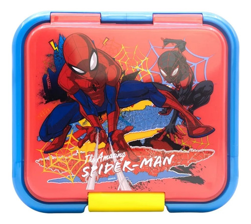 Lunchera Plastica Supreme Multi Compartimiento Stor Merienda Rojo Spiderman