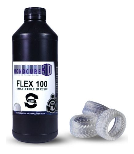 Nuevo 1 Kilo Monocure 3d Flex 100 Resina Para Impresora 3d