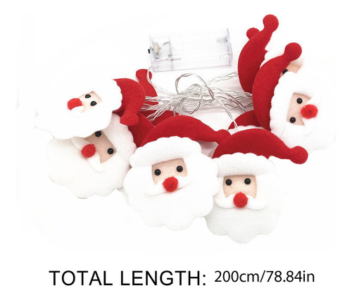 Luces Pequeñas Y Coloridas Con Forma De Cabeza De Papá Noel