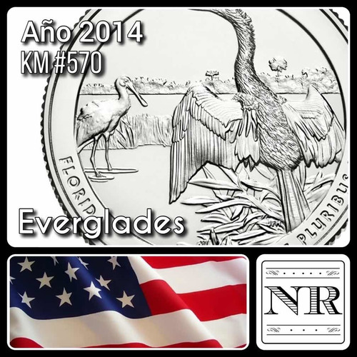 Estados Unidos - 25 Cents - Año 2014 - Everglades